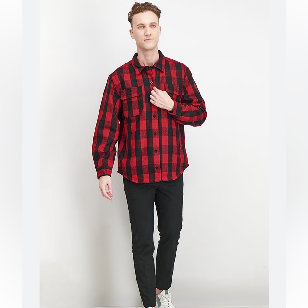 MENS plaid shirt jacket